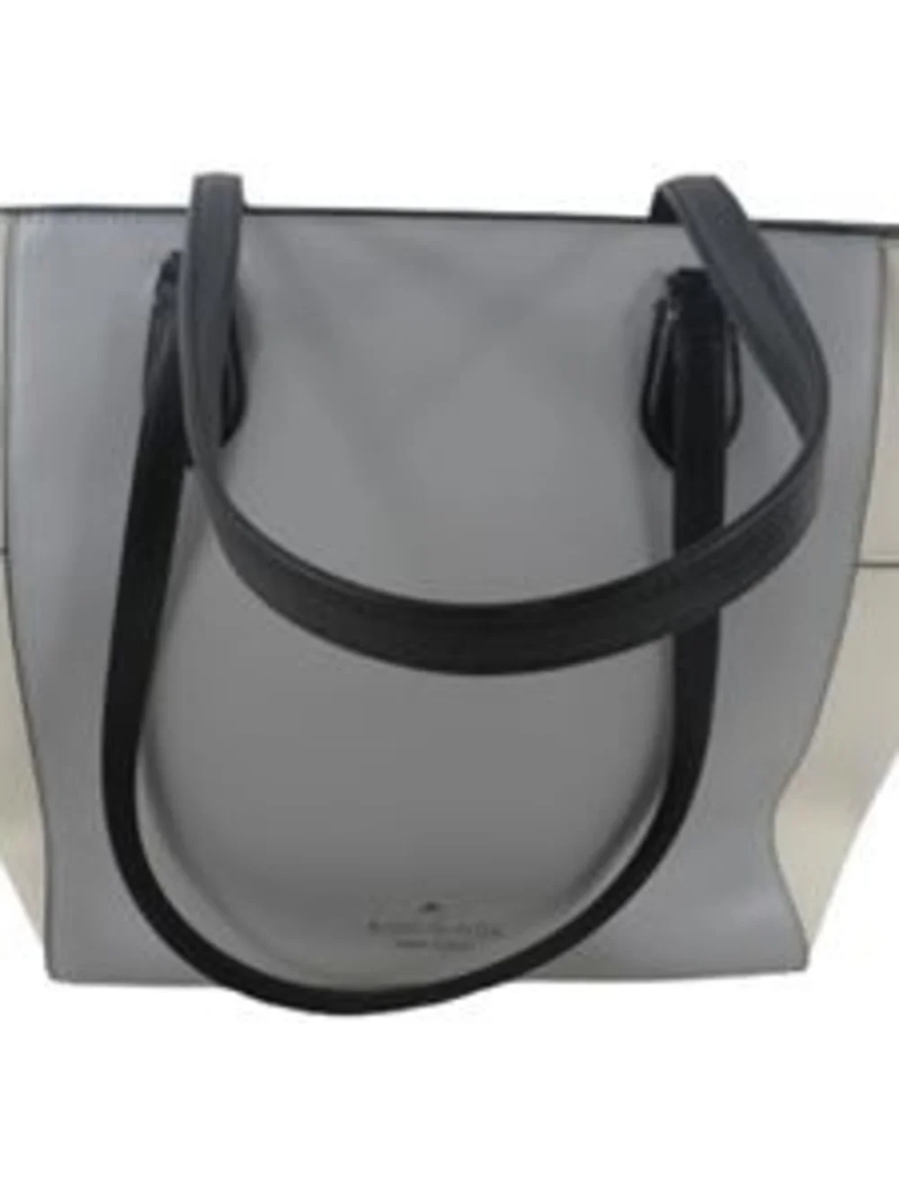 Kate Spade New York Madison Saffiano Leather Laptop Tote – Platinum Grey/Cream